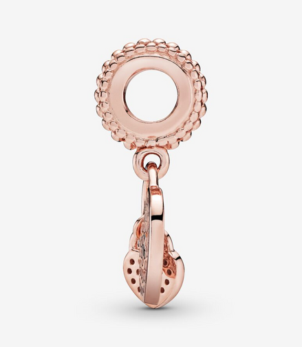 Pandora Moments Pavé Heart Padlocks Dangle Charm