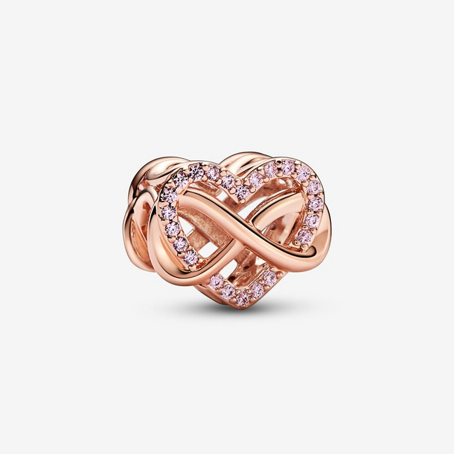 Pandora Moments Family Infinity Pink Heart Charm
