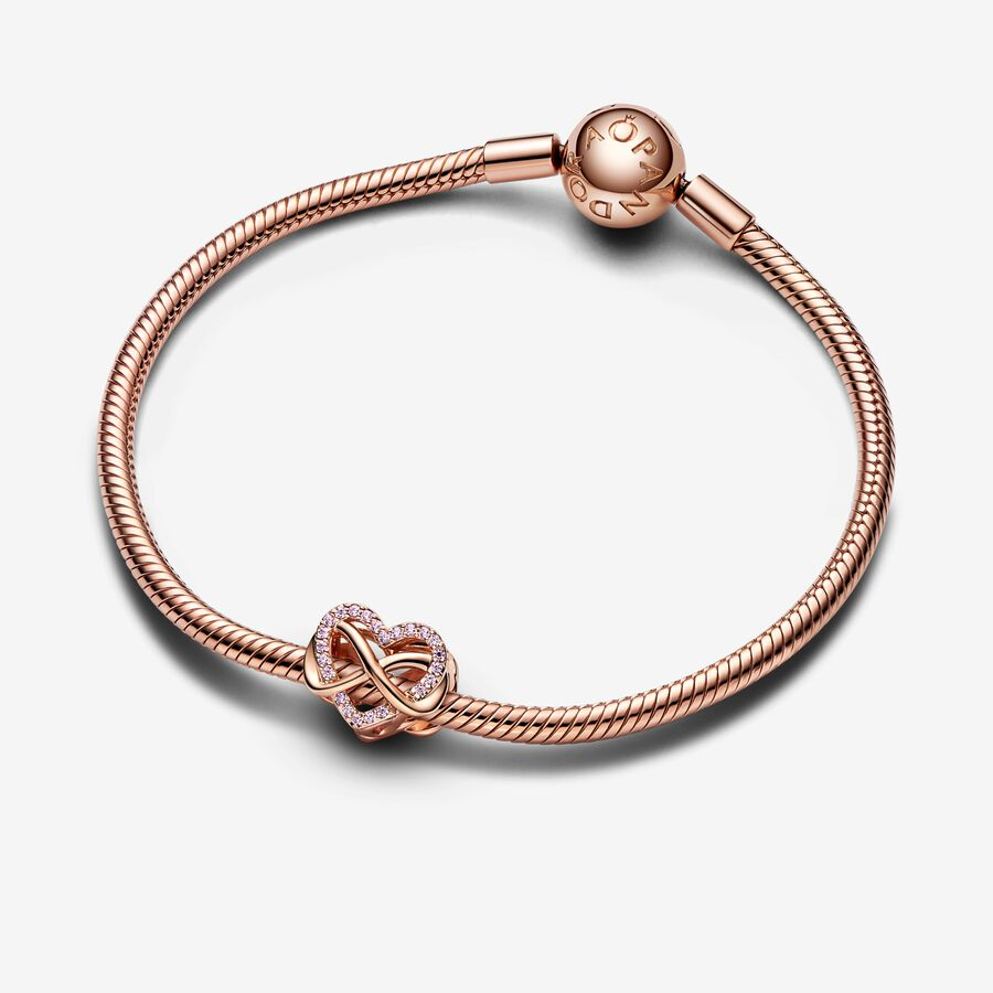 Pandora Moments Family Infinity Pink Heart Charm