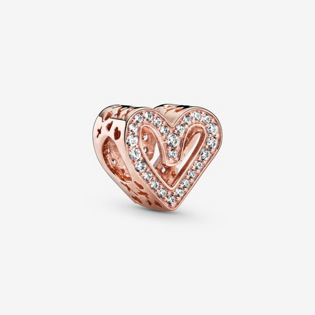 Pandora Moments Sparkling Freehand Heart Charm
