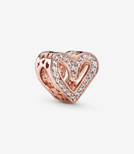 Pandora Moments Sparkling Freehand Heart Charm