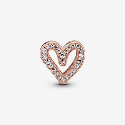 Pandora Moments Sparkling Freehand Heart Charm