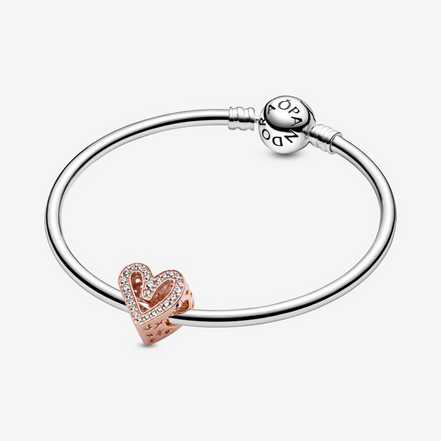 Pandora Moments Sparkling Freehand Heart Charm