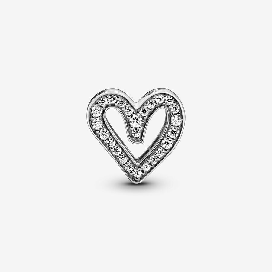Pandora Timeless Sparkling Freehand Heart Charm