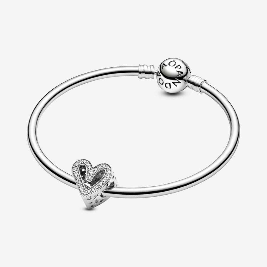 Pandora Timeless Sparkling Freehand Heart Charm