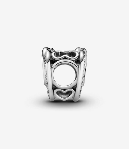 Pandora Moments Sparkling Entwined Hearts Charm