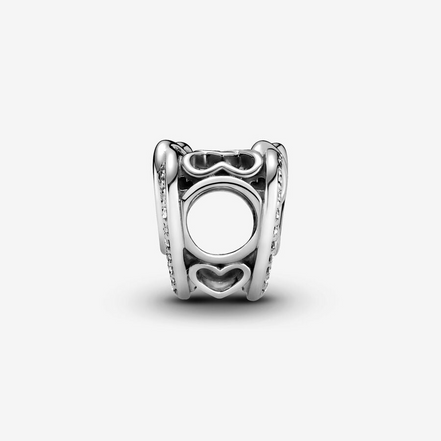 Pandora Moments Sparkling Entwined Hearts Charm