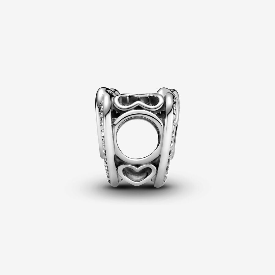 Pandora Moments Sparkling Entwined Hearts Charm
