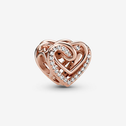 Pandora Moments Sparkling Entwined Hearts Charm