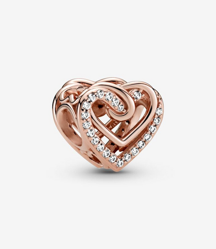 Pandora Moments Sparkling Entwined Hearts Charm