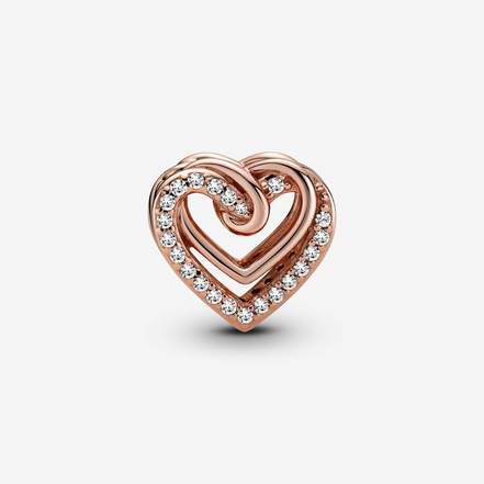 Pandora Moments Sparkling Entwined Hearts Charm