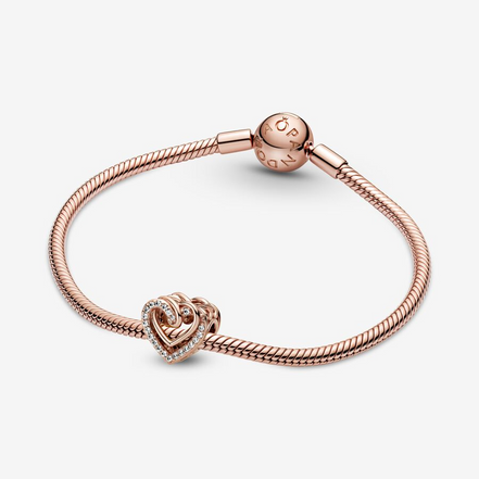 Pandora Moments Sparkling Entwined Hearts Charm