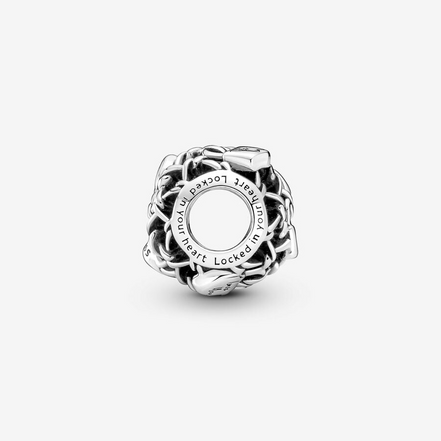 Pandora Moments "True Love" Openwork Chain Link Padlock Charm