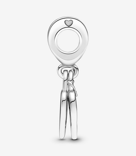 Pandora Moments Rose Heart Padlock Dangle Charm