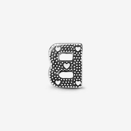 Pandora Moments Silver Letter B Alphabet Charm