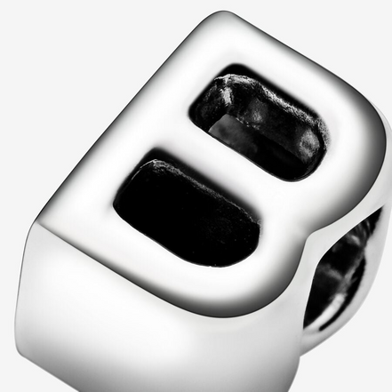 Pandora Moments Silver Letter B Alphabet Charm