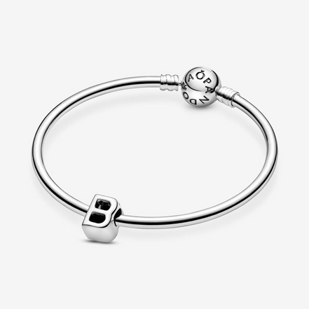 Pandora Moments Silver Letter B Alphabet Charm