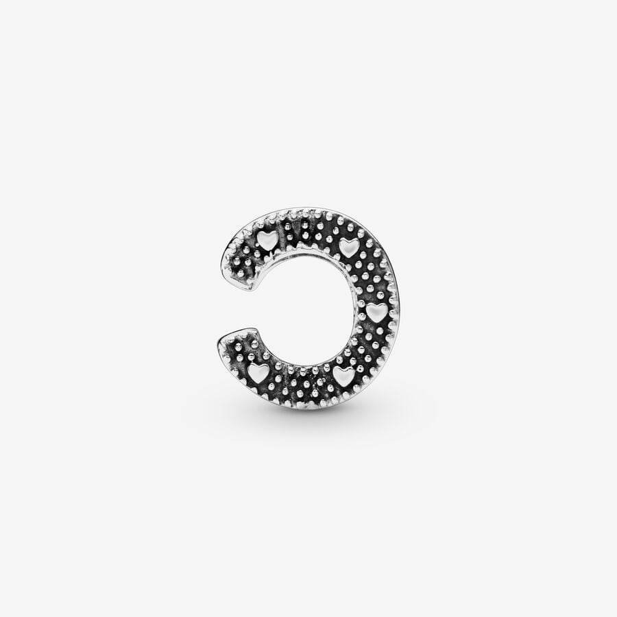 Pandora Moments Silver Letter C Alphabet Charm