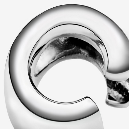 Pandora Moments Silver Letter C Alphabet Charm