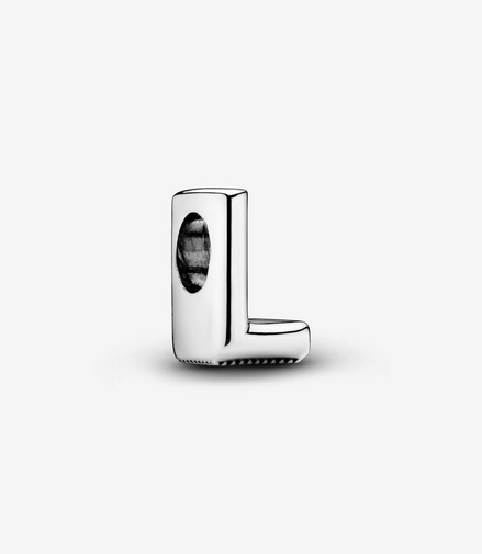 Pandora Moments Letter L Silver Charm