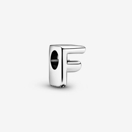 Pandora Moments Silver Letter F Silver Charm