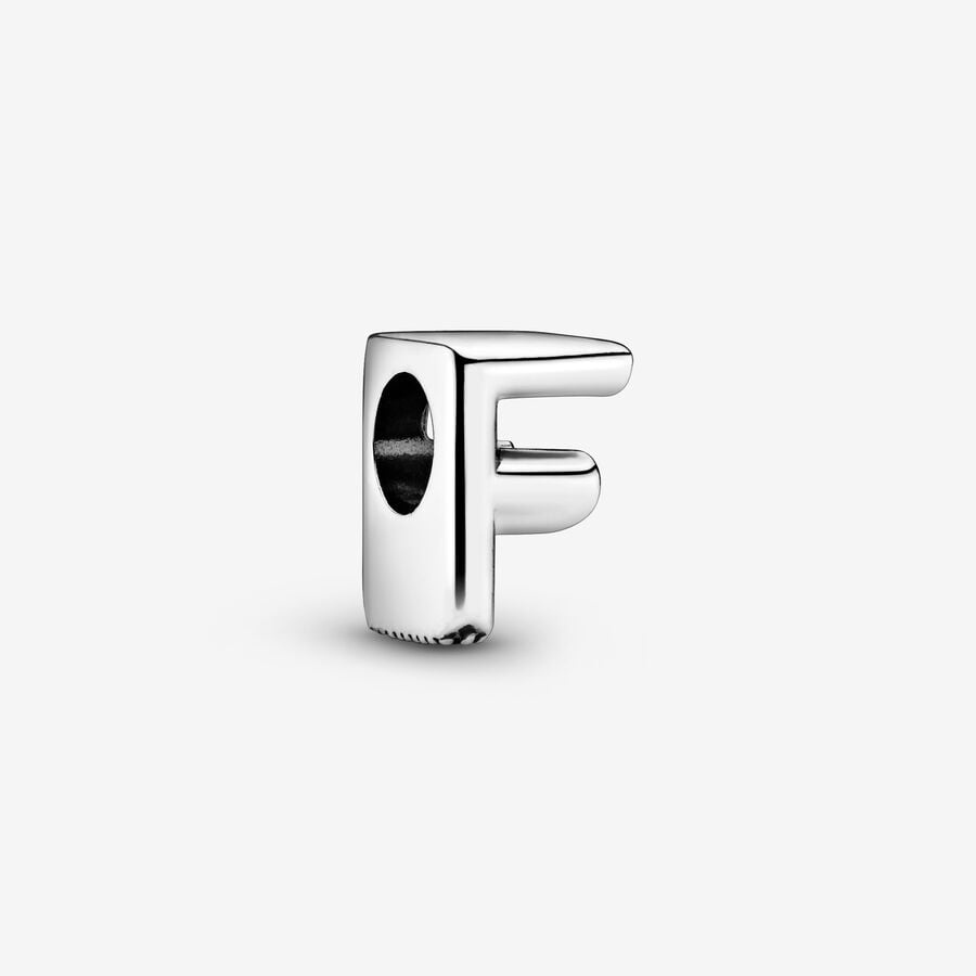 Pandora Moments Silver Letter F Silver Charm