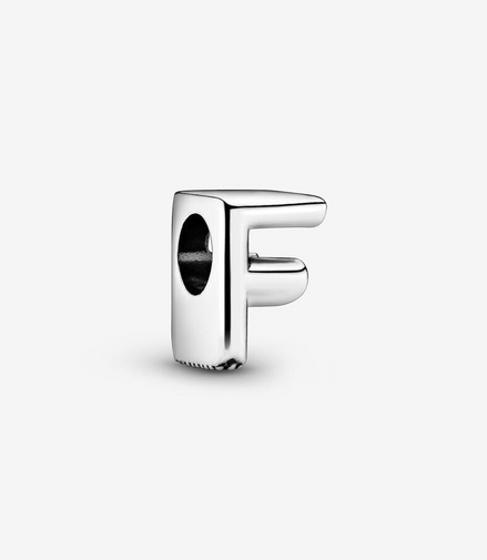 Pandora Moments Silver Letter F Silver Charm