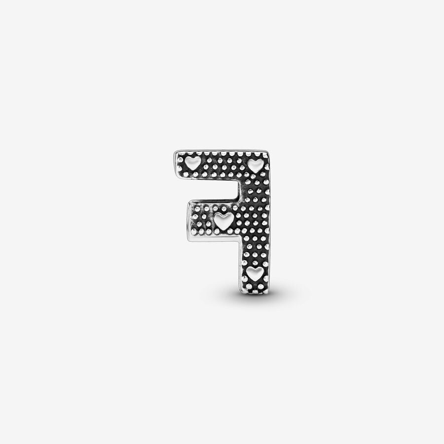 Pandora Moments Silver Letter F Silver Charm