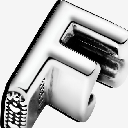 Pandora Moments Silver Letter F Silver Charm