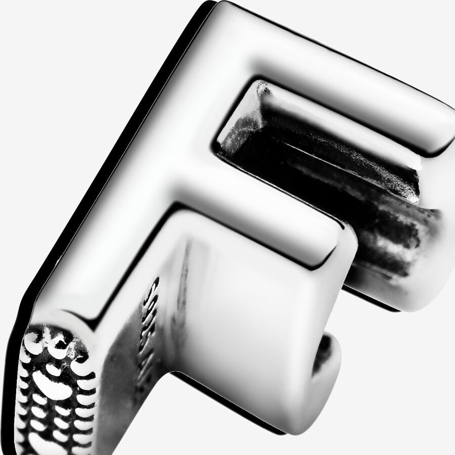 Pandora Moments Silver Letter F Silver Charm