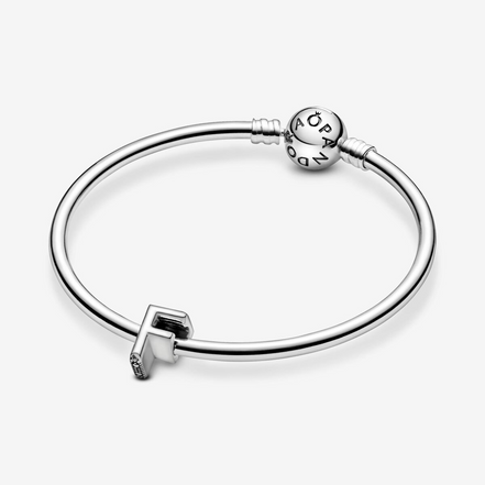 Pandora Moments Silver Letter F Silver Charm