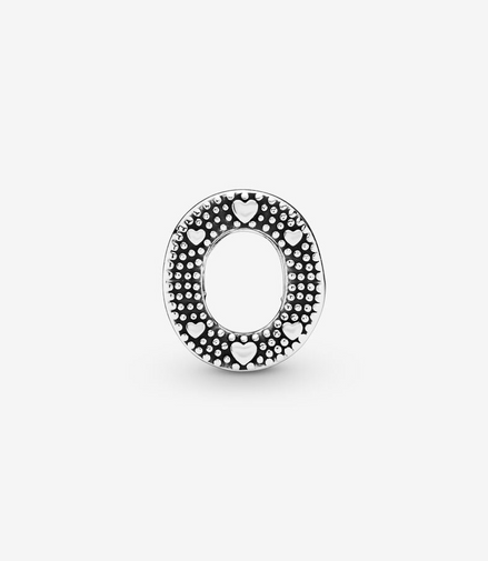 Pandora Moments Letter O Silver Charm