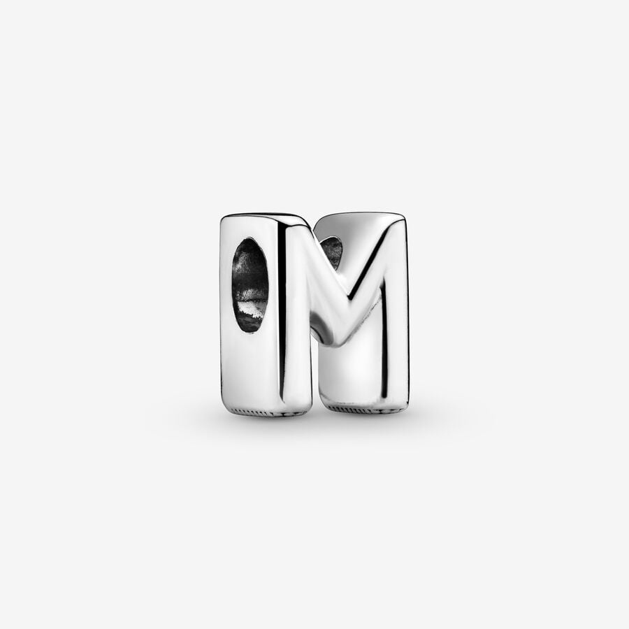 Pandora Moments Letter M Silver Charm