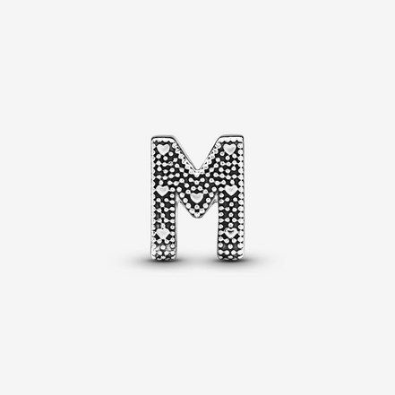 Pandora Moments Letter M Silver Charm