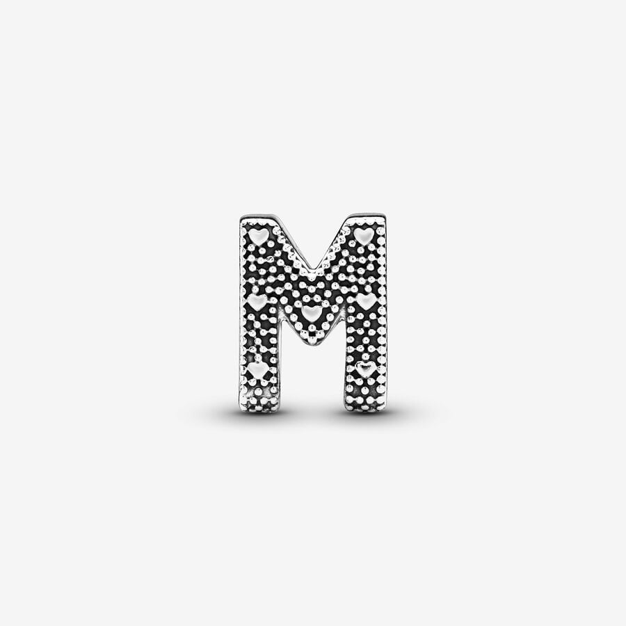 Pandora Moments Letter M Silver Charm
