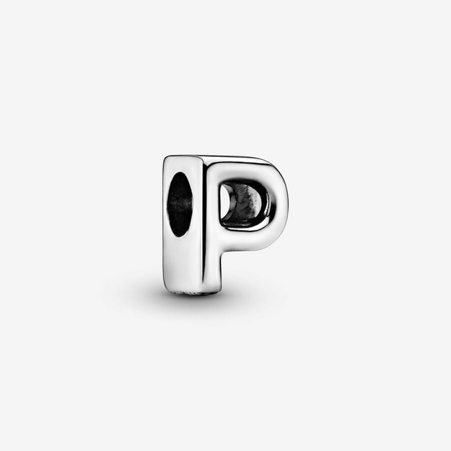 Pandora Moments Letter P Silver Charm
