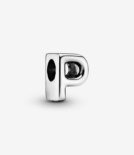 Pandora Moments Letter P Silver Charm