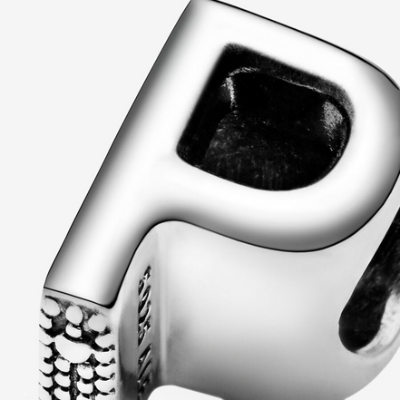 Pandora Moments Letter P Silver Charm