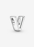 Pandora Moments Letter V Silver Charm