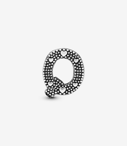 Pandora Moments Letter Q Silver Charm