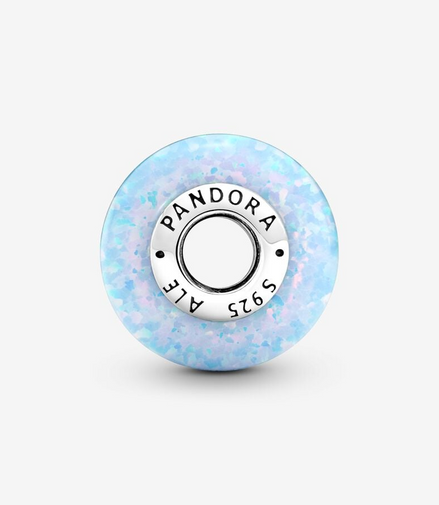Pandora Moments Opalescent Ocean Blue Murano Charm