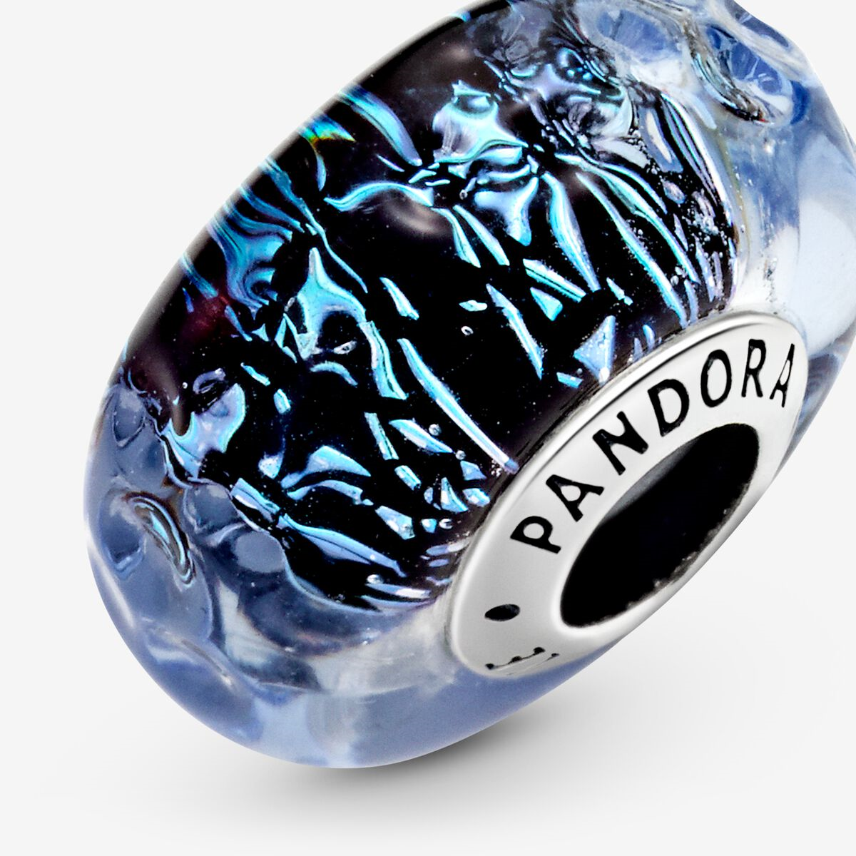Pandora Moments Wavy Dark Blue Murano Glass Ocean Charm