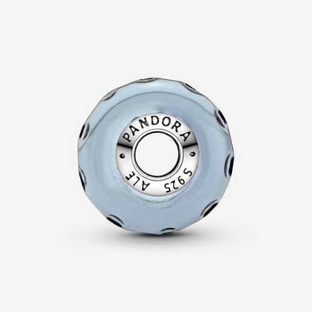 Pandora Moments Wavy Dark Blue Murano Glass Ocean Charm
