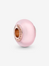 Pandora Moments 14K Gold-Plated Matte Pink Murano Glass Charm