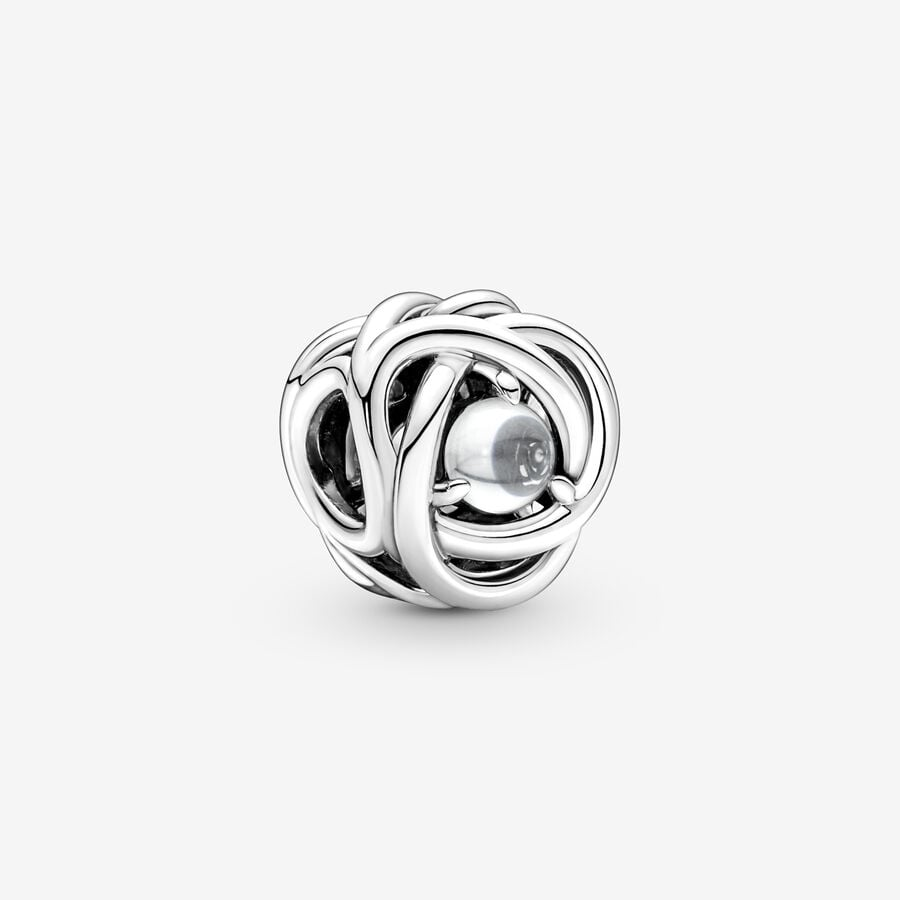Pandora Moments April Clear Eternity Circle Charm