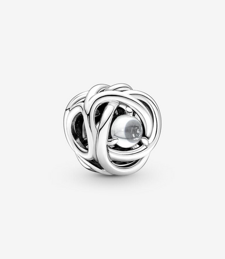 Pandora Moments April Clear Eternity Circle Charm