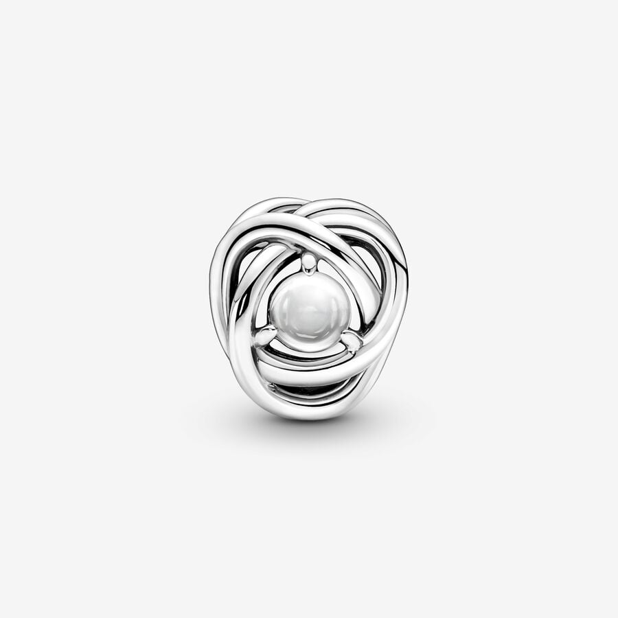 Pandora Moments April Clear Eternity Circle Charm