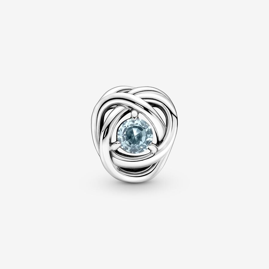 Pandora Moments March Sea Aqua Blue Eternity Circle Charm