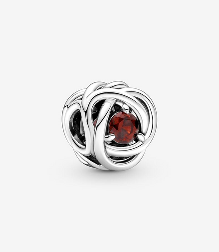 Pandora Moments January Red Eternity Circle Charm