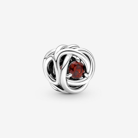 Pandora Moments January Red Eternity Circle Charm